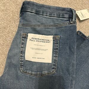 Good American NWT power stretch pull-on jeans